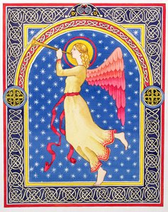Ange soufflant dans une trompette - Lavinia Hamer